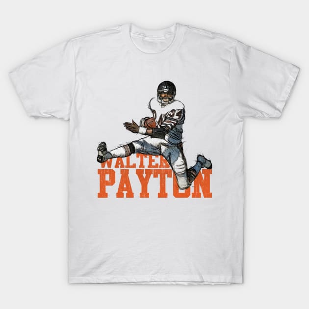 Walter Payton Chicago Legendary Running Back T-Shirt by Buya_Hamkac